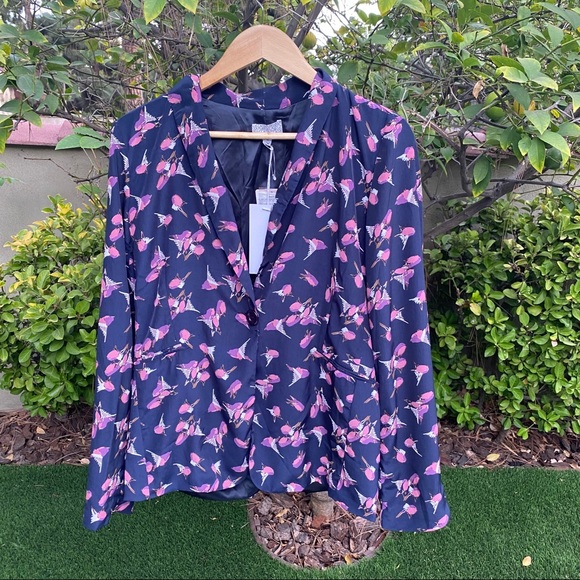 Lucca Couture Jackets & Blazers - LUCCA COUTURE Silky Birds Blazer